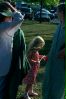 Girl And Pinwheel In Summer